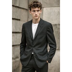 Vintage Valentino Gray Sports Coat Suit Jacket Blazer   Mens Size 42R